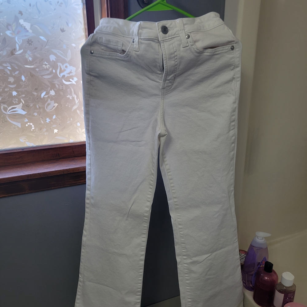 LC Lauren Conrad Women's Off-White High Rise Wide Leg Jeans